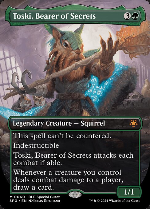 Toski, Bearer of Secrets (60) - BORDERLESS - FULL ART - NM Java Game Haus Toski, Bearer of Secrets (60) - BORDERLESS - FULL ART - NM Java Game Haus