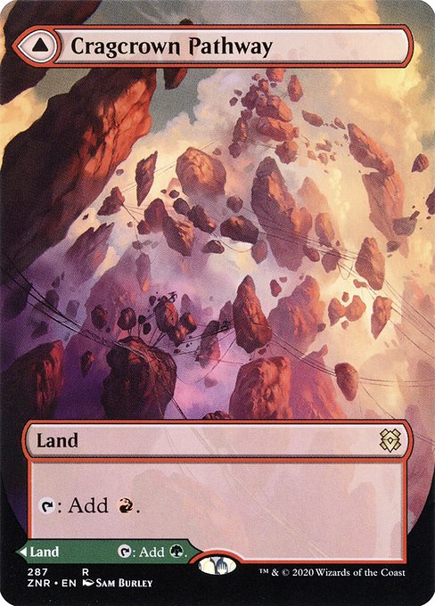 Cragcrown Pathway // Timbercrown Pathway (287) - BORDERLESS (Foil) - NM