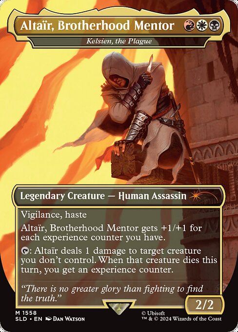 Kelsien, the Plague (1558) - BORDERLESS - FULL ART (Foil) - NM