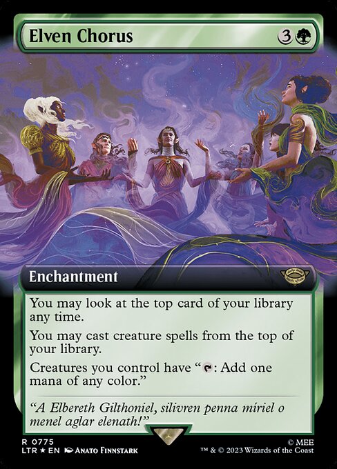 Elven Chorus (775) - EXTENDED ART (Foil) - NM
