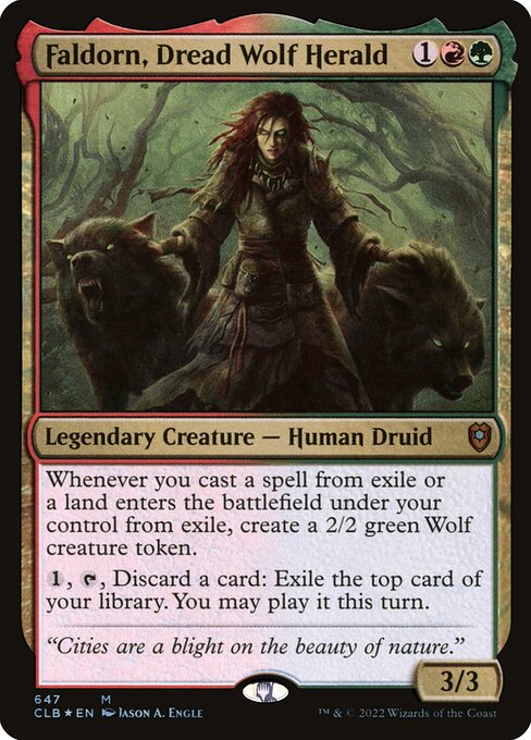 Faldorn, Dread Wolf Herald (647) (Foil) - NM