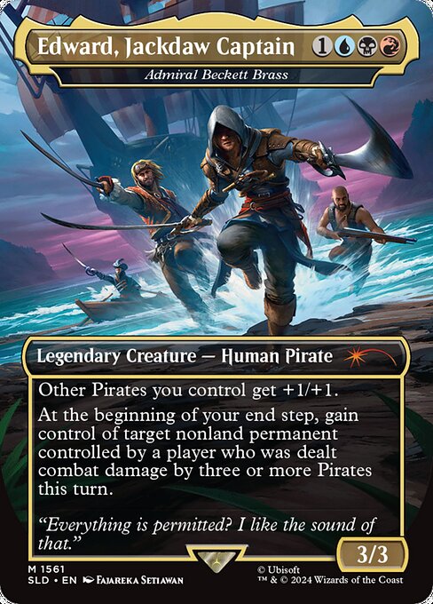 Admiral Beckett Brass (1561) - BORDERLESS - FULL ART (Foil) - NM
