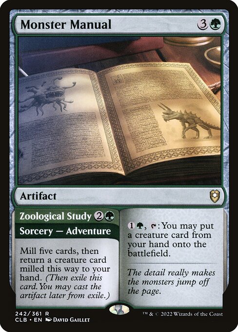 Monster Manual // Zoological Study (242) (Foil) - NM