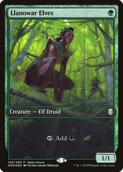 Llanowar Elves (168) - FULL ART (Foil) - NM