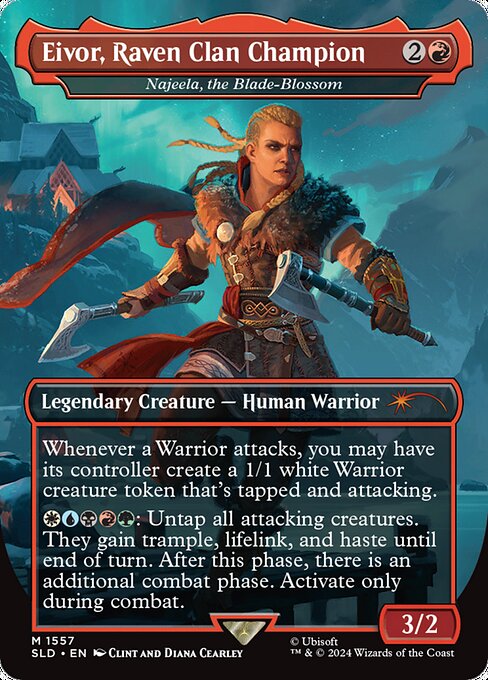 Najeela, the Blade-Blossom (1557) - BORDERLESS - FULL ART (Foil) - NM