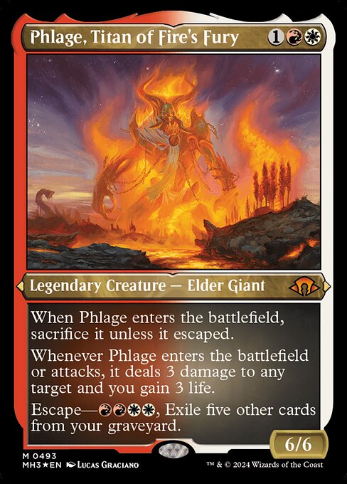 Phlage, Titan of Fire's Fury (493) (Etched) - NM