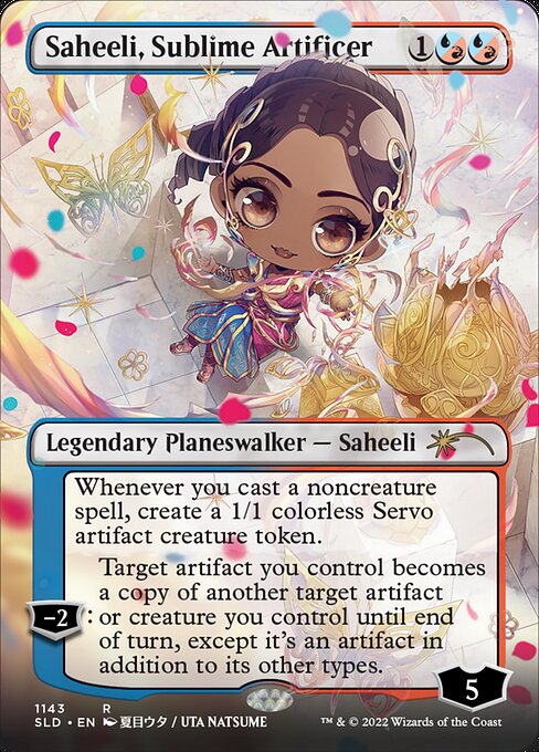 Saheeli, Sublime Artificer (1143) - BORDERLESS (Foil) - NM