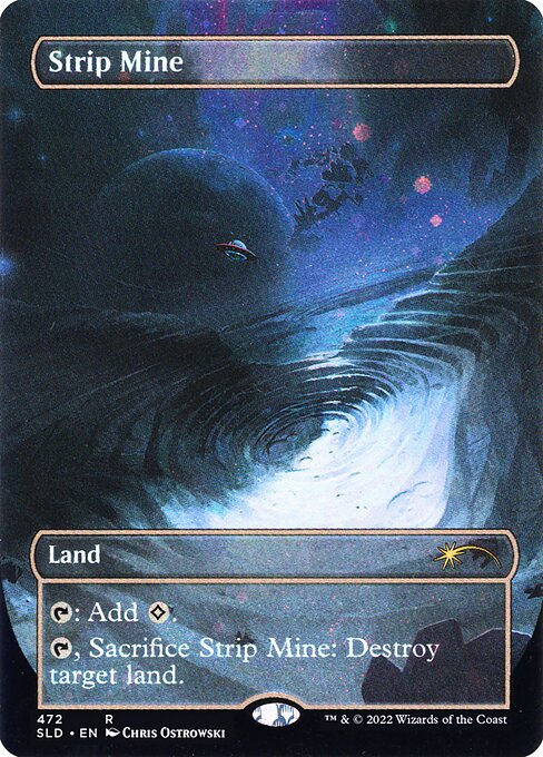 Strip Mine (472) - BORDERLESS - FULL ART (Foil) - NM