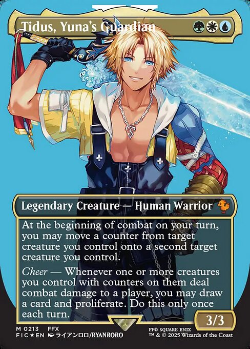 Tidus, Yuna's Guardian (213) - BORDERLESS - FULL ART (Foil) - NM Java Game Haus Tidus, Yuna's Guardian (213) - BORDERLESS - FULL ART (Foil) - NM Java Game Haus
