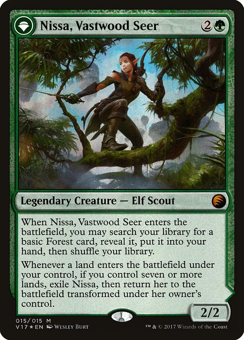 Nissa, Vastwood Seer // Nissa, Sage Animist (15) (Foil) - NM