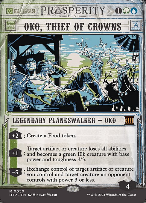 Oko, Thief of Crowns (50) - BORDERLESS - NM