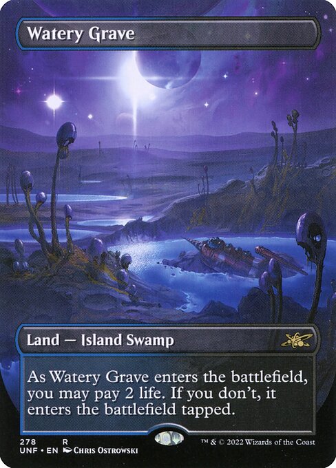 Watery Grave (278) - BORDERLESS - FULL ART (Foil) - NM