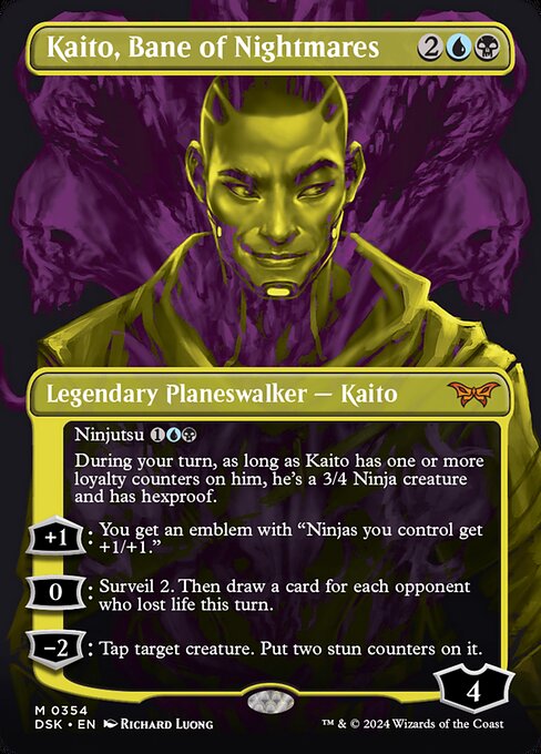 Kaito, Bane of Nightmares (354) - BORDERLESS - FULL ART - NM