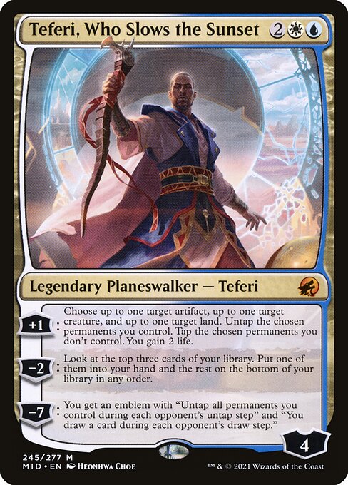 Teferi, Who Slows the Sunset (245) (Foil) - NM