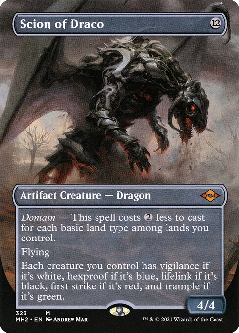 Scion of Draco (323) - BORDERLESS - FULL ART - NM