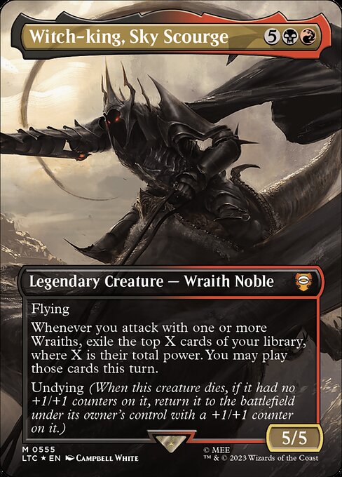 Witch-king, Sky Scourge (555) - BORDERLESS (Foil) - NM