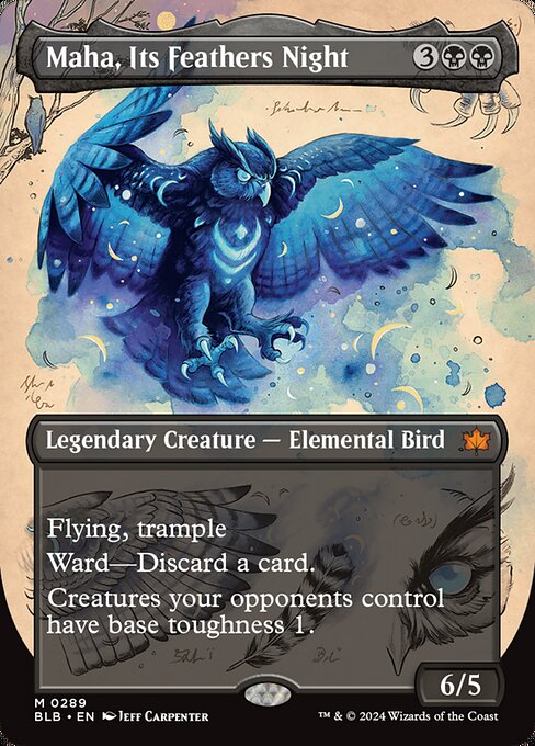 Maha, Its Feathers Night (289) - BORDERLESS (Foil) - NM
