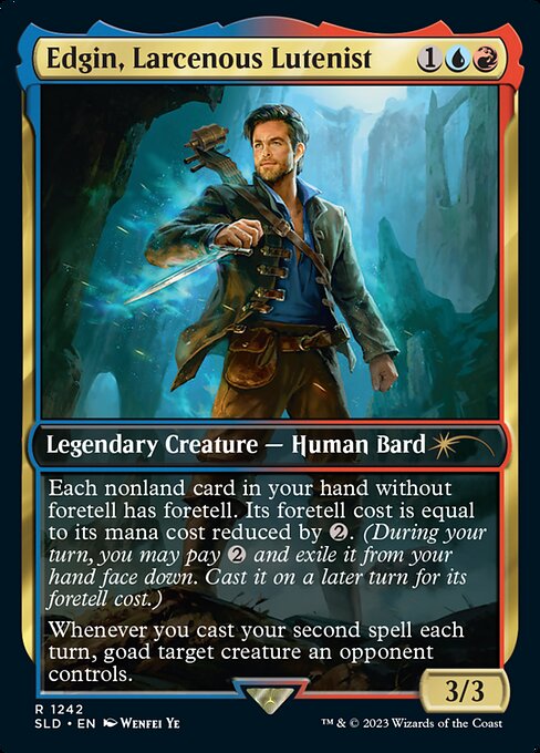 Edgin, Larcenous Lutenist (1242) - FULL ART (Foil) - NM