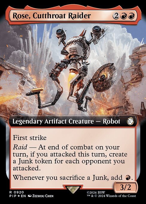 Rose, Cutthroat Raider (920) - EXTENDED ART (Foil) - NM