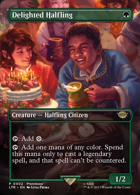 Delighted Halfling (402) - BORDERLESS (Foil) - NM