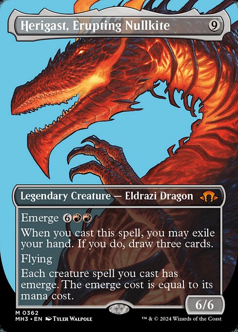 Herigast, Erupting Nullkite (362) - BORDERLESS (Foil) - NM