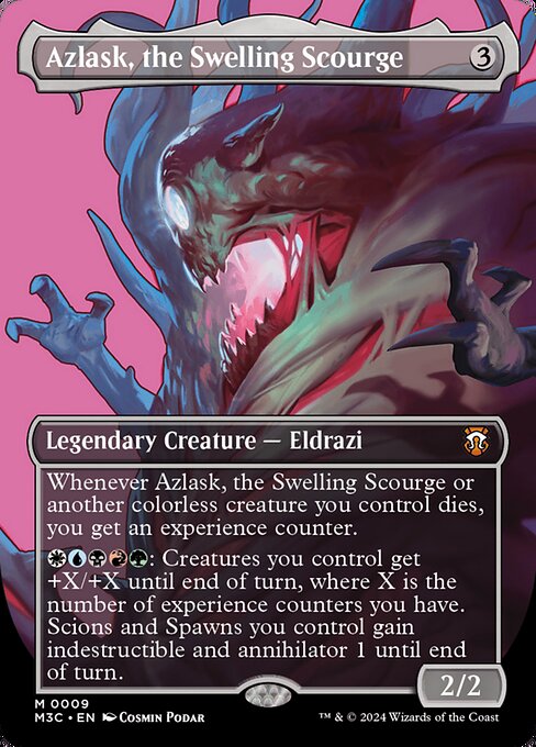 Azlask, the Swelling Scourge (9) - BORDERLESS (Foil) - NM