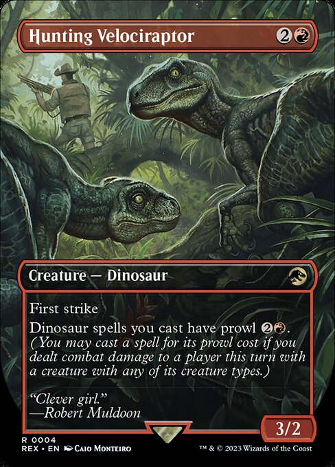 Hunting Velociraptor (4) - BORDERLESS - NM