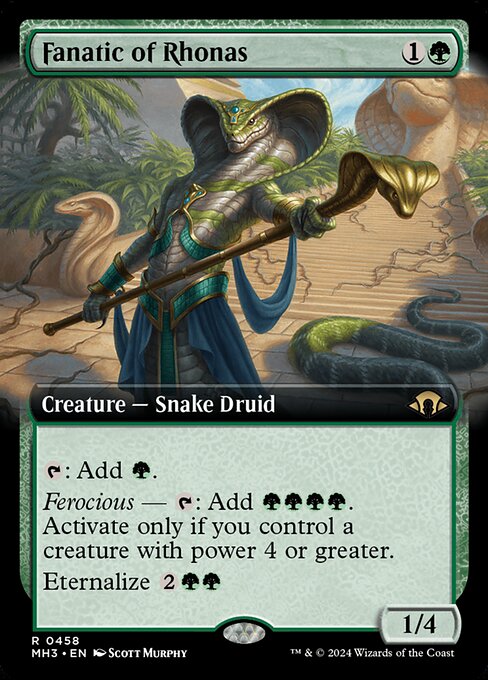 Fanatic of Rhonas (458) - EXTENDED ART - NM