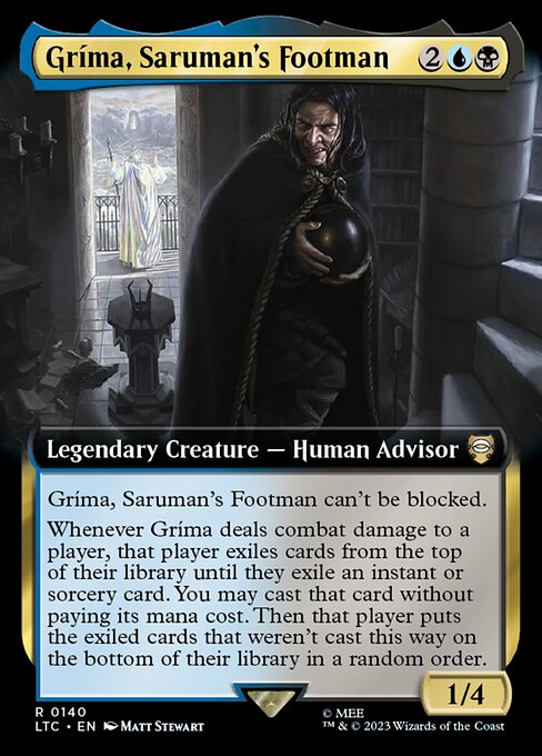 Gríma, Saruman's Footman (140) - EXTENDED ART - NM