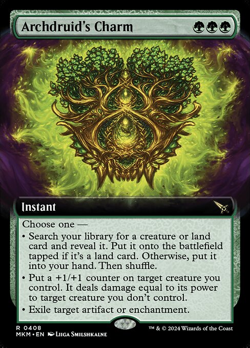 Archdruid's Charm (408) - EXTENDED ART (Foil) - NM