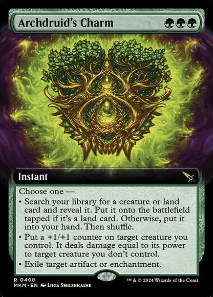 Archdruid's Charm (408) - EXTENDED ART - NM