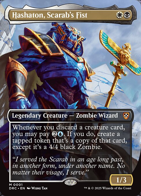 Hashaton, Scarab's Fist (1) - BORDERLESS - FULL ART (Foil) - NM