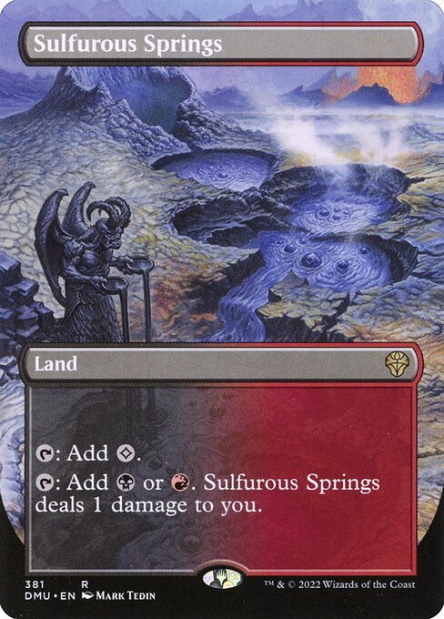 Sulfurous Springs (381) - BORDERLESS - FULL ART (Foil) - NM