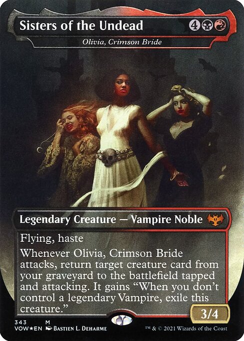 Olivia, Crimson Bride (343) - BORDERLESS - FULL ART (Foil) - NM