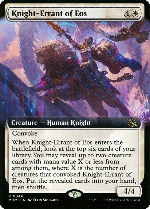 Knight-Errant of Eos (346) - EXTENDED ART (Foil) - NM