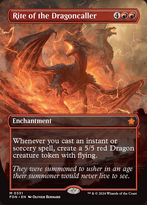 Rite of the Dragoncaller (331) - BORDERLESS (Foil) - NM