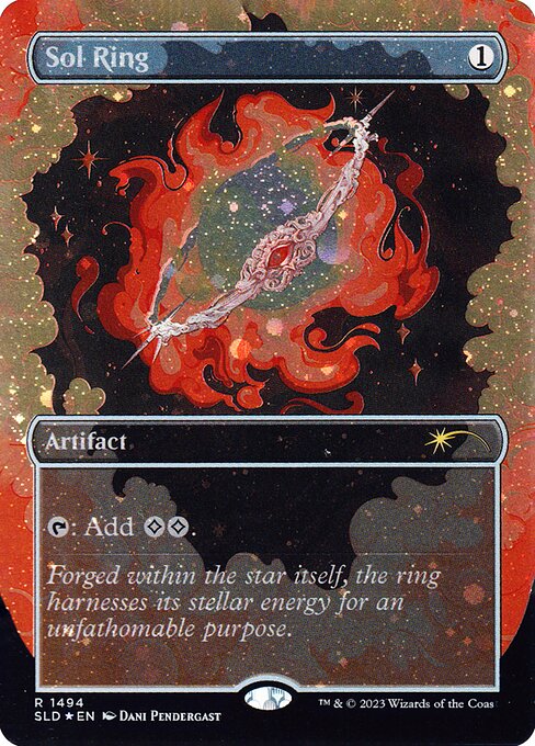 Sol Ring (1494★) - BORDERLESS (Foil) - NM