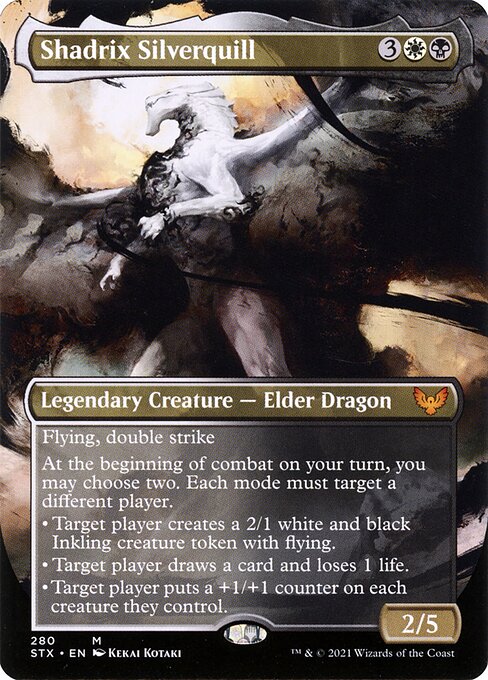 Shadrix Silverquill (280) - BORDERLESS (Foil) - NM