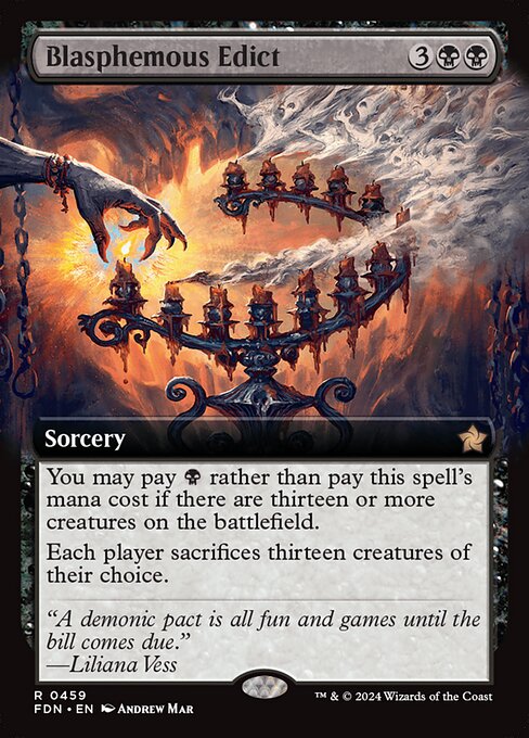 Blasphemous Edict (459) - EXTENDED ART (Foil) - NM