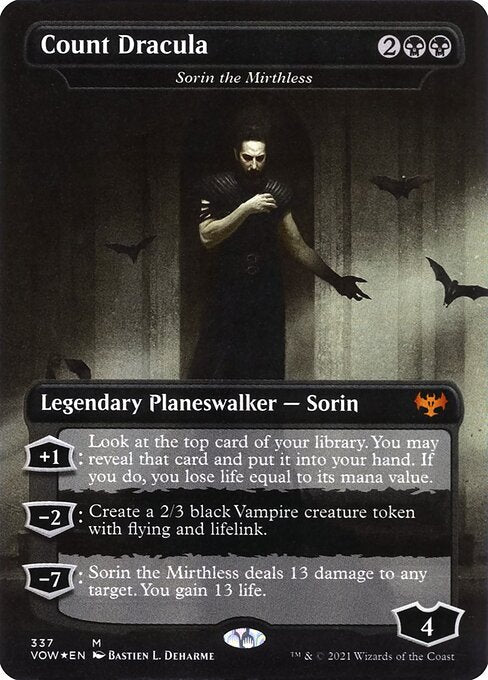 Sorin the Mirthless (337) - BORDERLESS (Foil) - NM