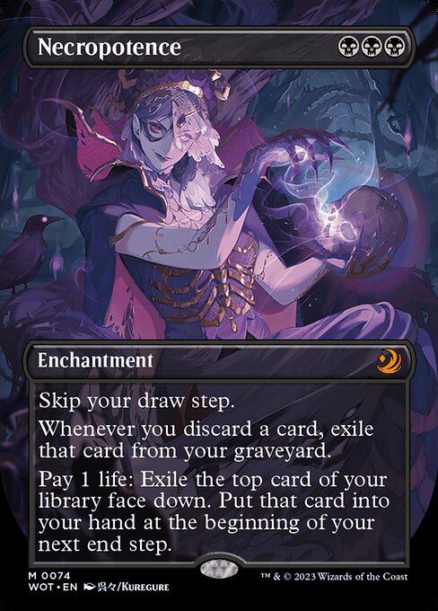 Necropotence (74) - BORDERLESS - FULL ART - NM
