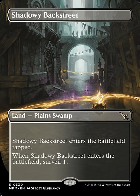 Shadowy Backstreet (330) - BORDERLESS (Foil) - NM