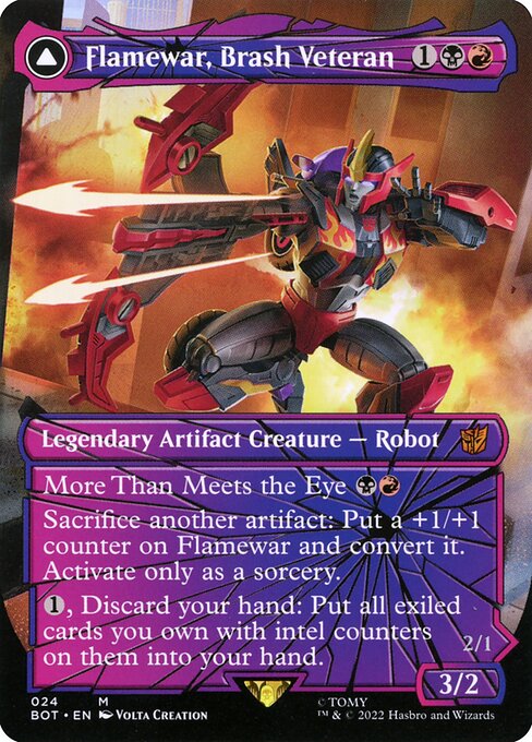 Flamewar, Brash Veteran // Flamewar, Streetwise Operative (24) - BORDERLESS - NM