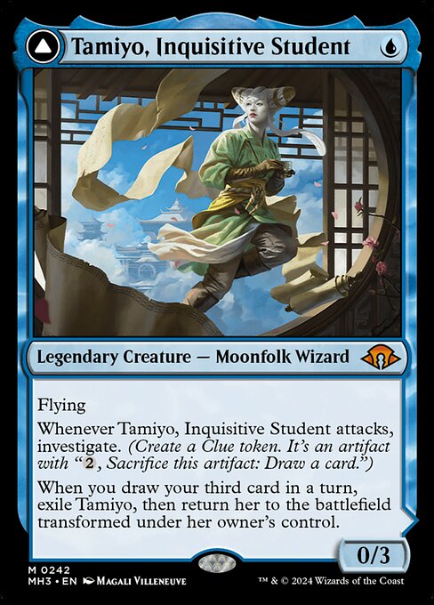 Tamiyo, Inquisitive Student // Tamiyo, Seasoned Scholar (242) (Foil) - NM