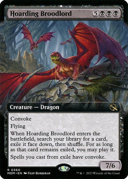Hoarding Broodlord (360) - EXTENDED ART (Foil) - NM