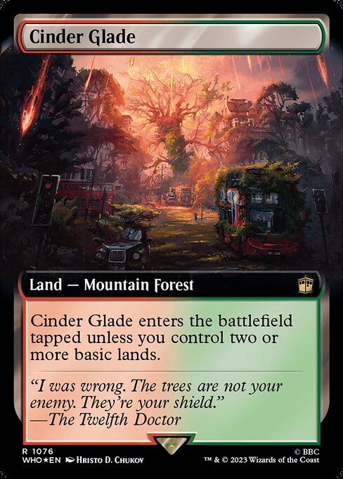 Cinder Glade (1076) - EXTENDED ART (Foil) - NM