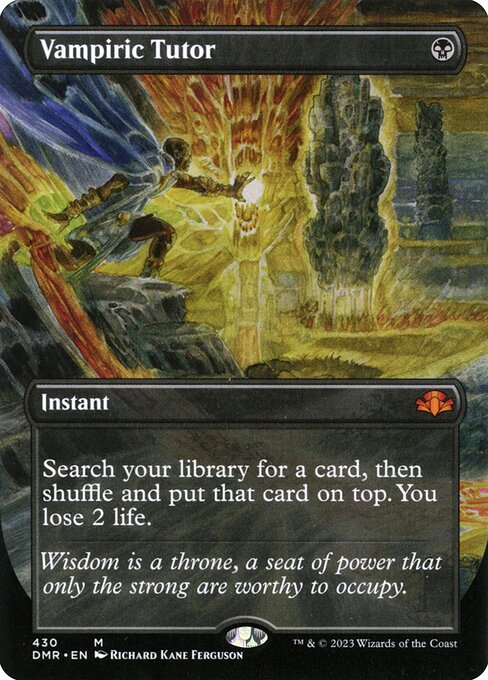 Vampiric Tutor (430) - BORDERLESS - FULL ART - NM