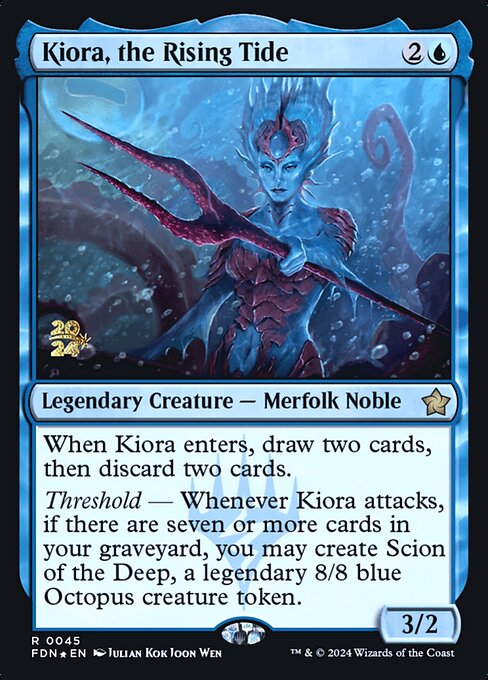 Kiora, the Rising Tide (45s) (Foil) - NM