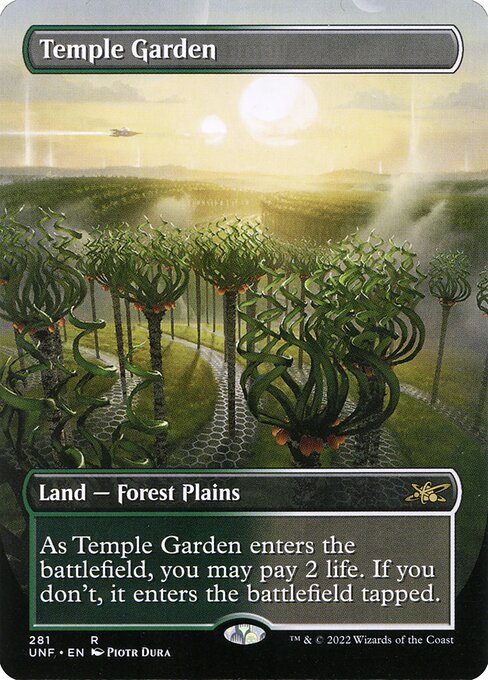 Temple Garden (281) - BORDERLESS - FULL ART (Foil) - NM