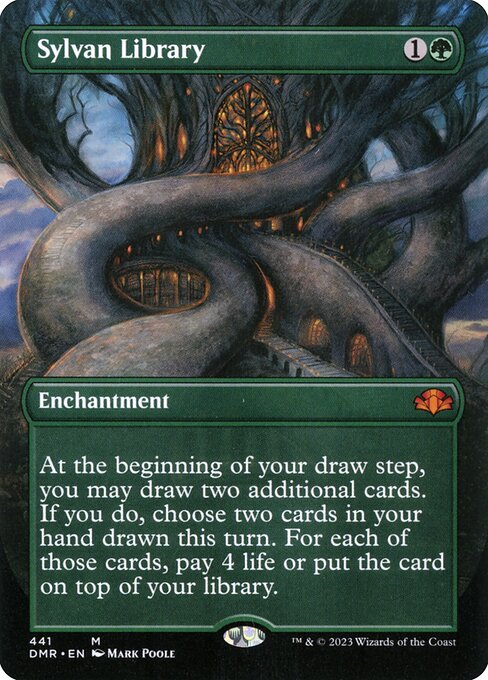Sylvan Library (441) - BORDERLESS - FULL ART (Foil) - NM